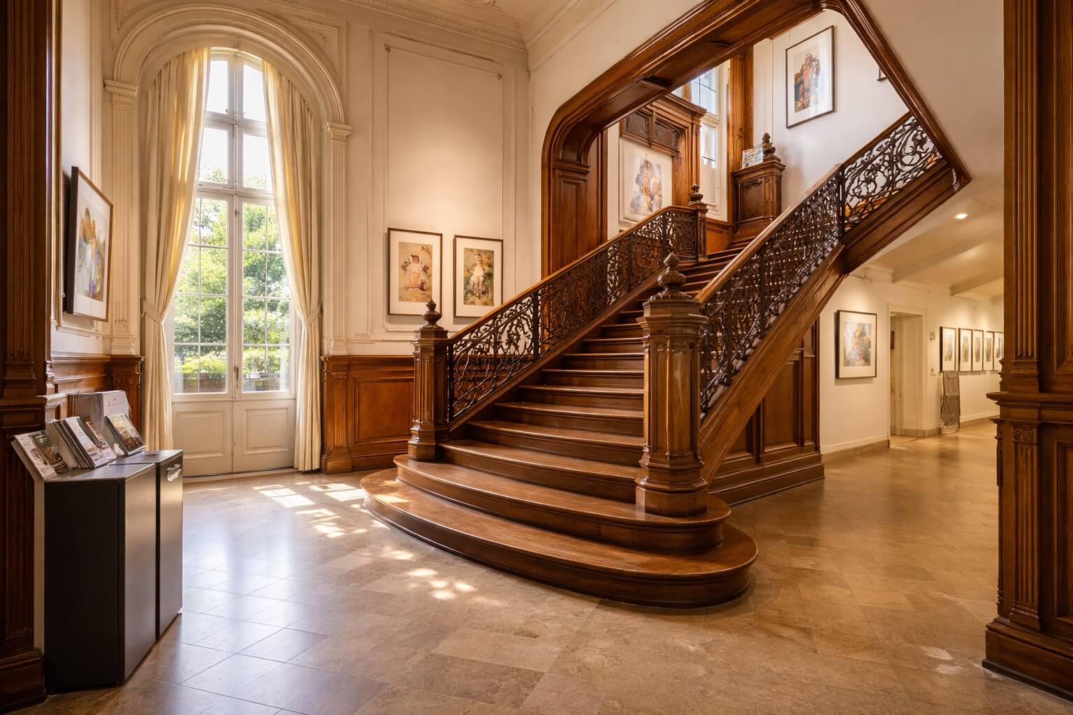 Escalier intérieur et charme de la villa Escalier et éléments anciens à l’intérieur du musée Tomi Ungerer.