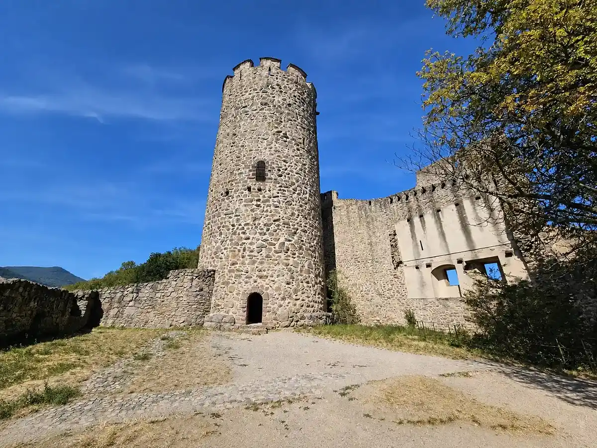 Vue du chateau de Kaysersberg depuis la cour du marronnier- aout 2026
